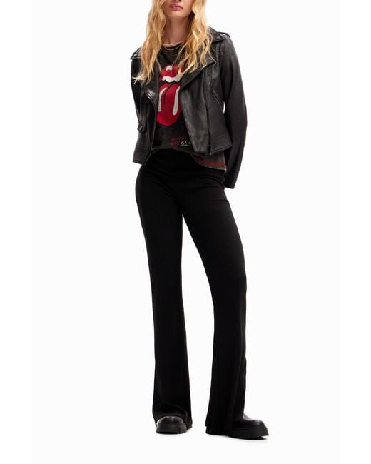 Desigual Black Slim Biker Jacket