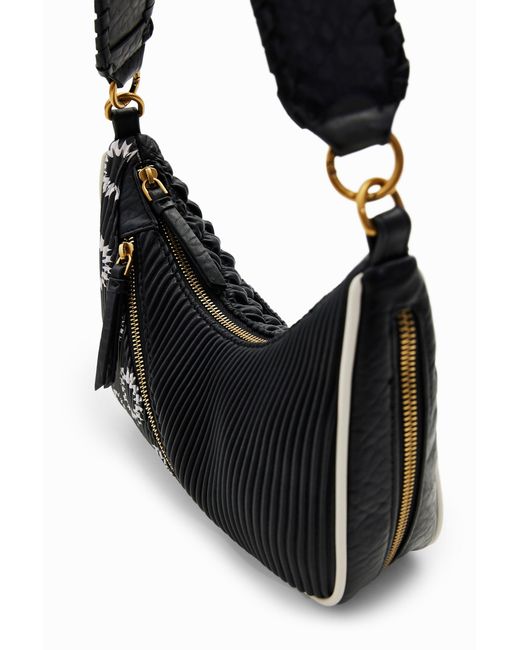 Desigual Black Small Patchwork Bag, Polyurethane