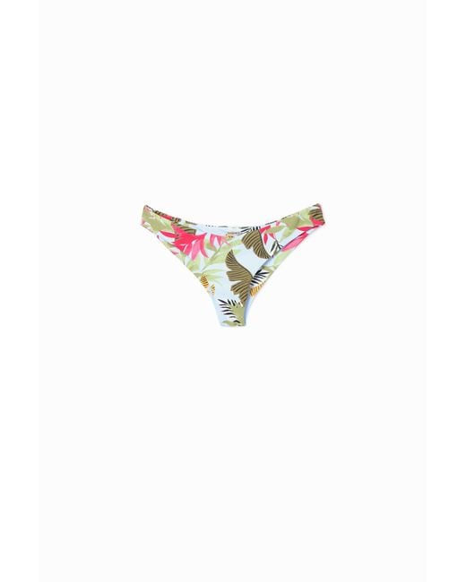 Desigual White Tropical Bikini Bottoms