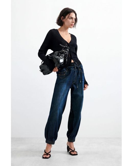 Desigual Blue Jogger Denim Trousers
