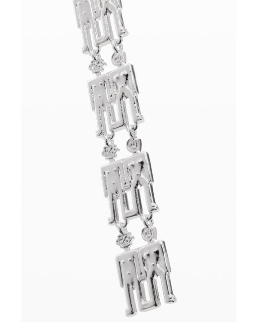 Desigual Black Robots Zailo Chain Earrings