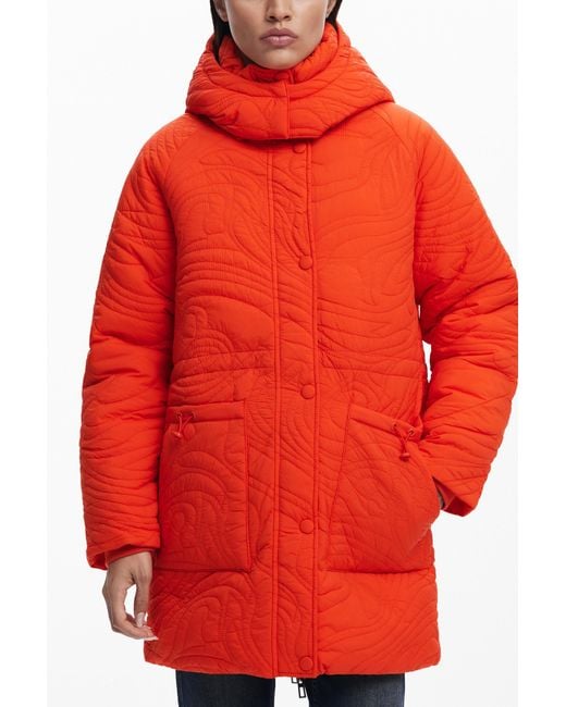 Desigual Textured Padded Coat, Polyamide