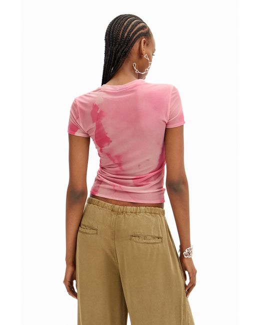 Desigual Pink M. Christian Lacroix Tulle Shell T-shirt