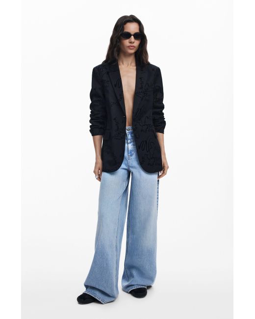 Desigual Blue Lettering-Blazer