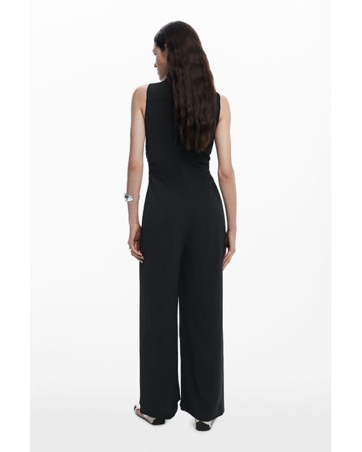 Desigual Black Ruched Jumpsuit