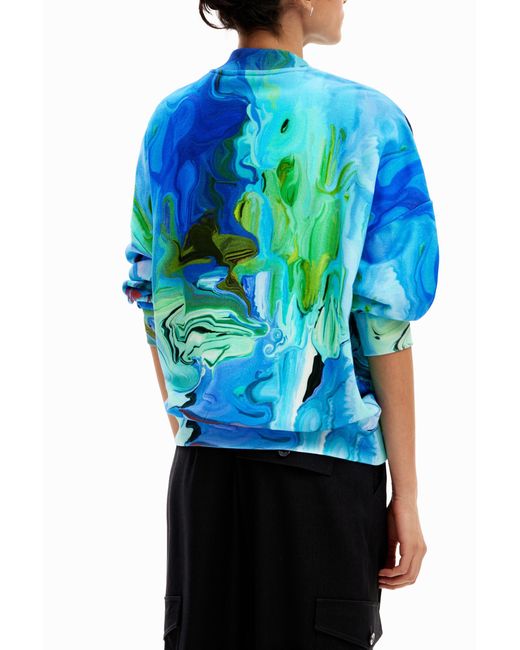 Desigual Blue Christian Lacroix Arty Sweatshirt, Cotton