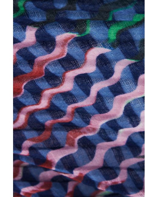 Desigual Rectangular Bluestrip Scarf, Polyester