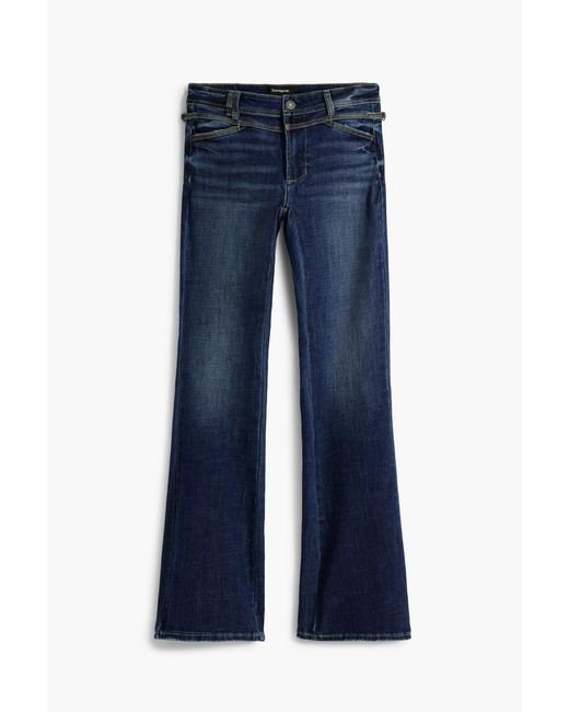 Desigual Blue Washed Flared Jeans