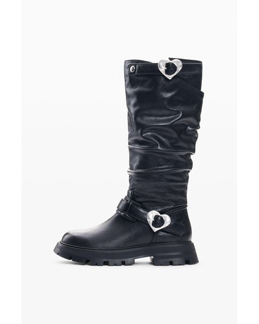 Desigual Black Maitrepierre Heart Biker Boots