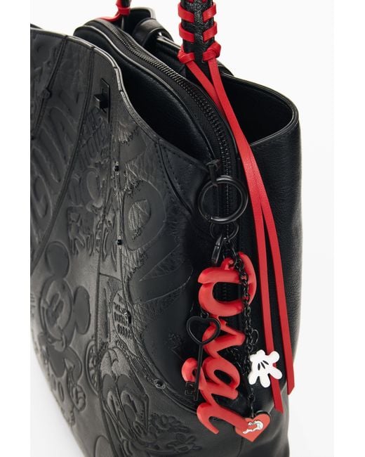 Desigual Black Medium Mickey Backpack, Polyurethane