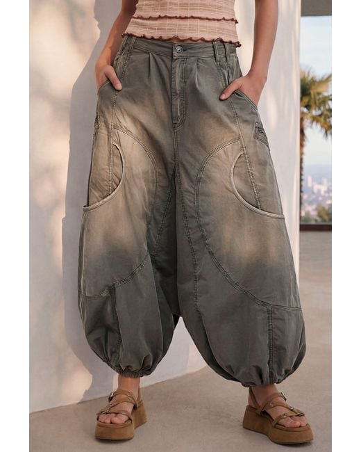 Desigual Green Fluid Cargo Pants, Cotton