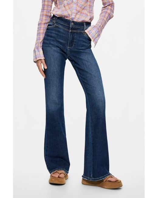Desigual Blue Washed Flared Jeans