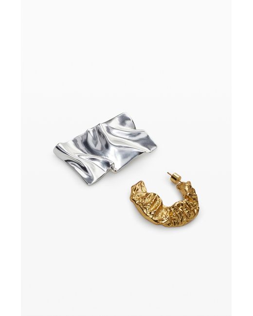 Desigual Multicolor Asymmetric Earrings And Plated Zalio