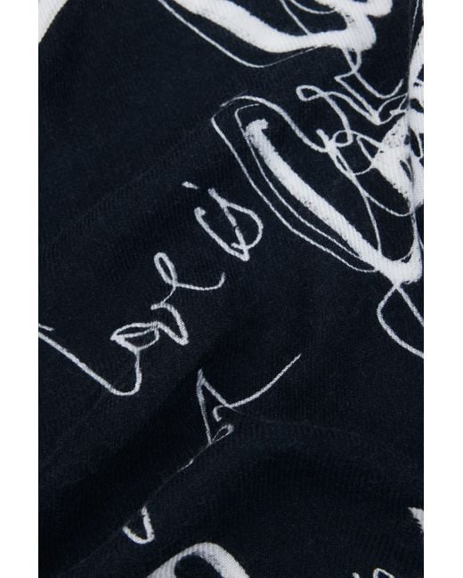 Desigual Black Foulard Lettering, Viscose