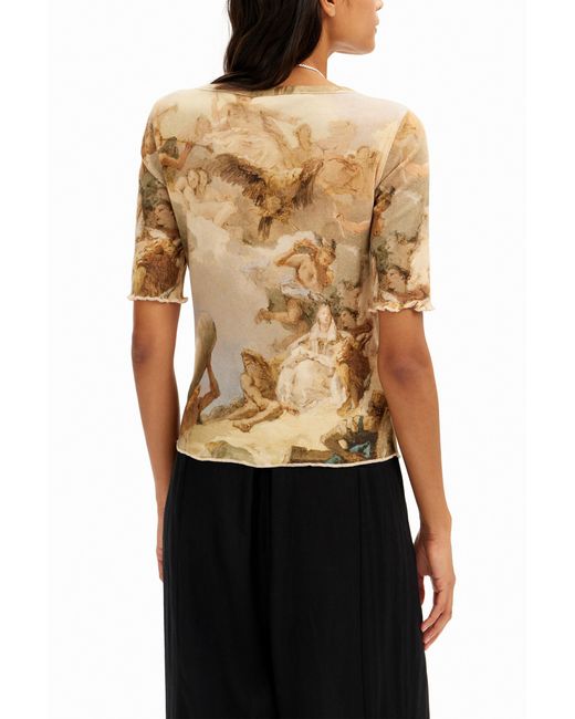 Desigual Natural Renaissance Short-Sleeve T-Shirt, Cotton