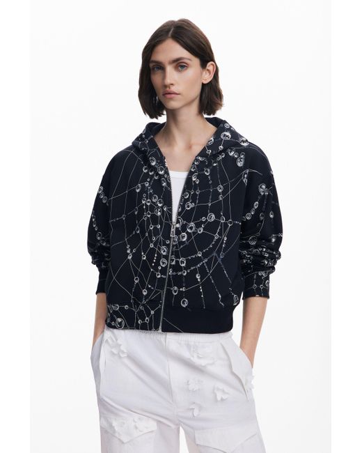 Sudadera Cropped Tyler Mcgillivary Desigual de color White