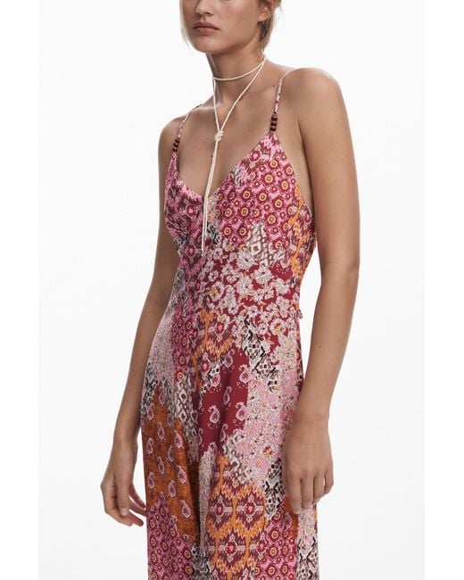 Desigual Red Boho Jumpsuit