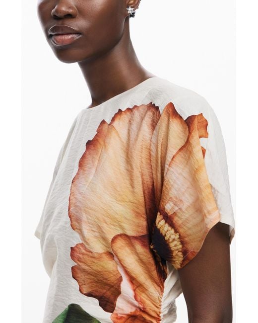 Desigual White Flower Dress