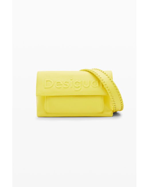 Bandolera M Logo Desigual de color Yellow