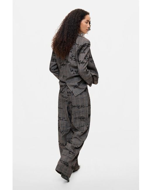 Desigual Black Long Checked Trousers
