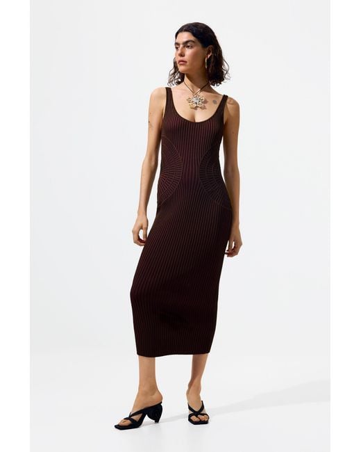 Desigual Brown Plain Strappy Dress