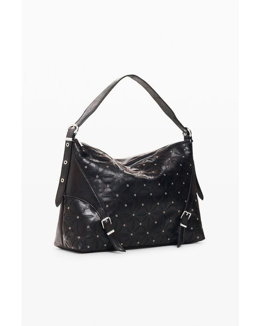 Desigual Black Large Shoulder Bag, Polyamide