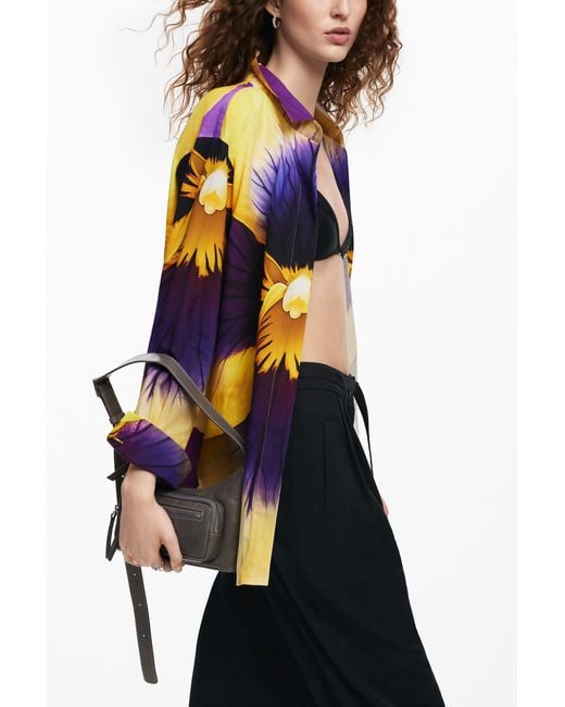 Desigual White Lilium Shirt M Christian Lacroix