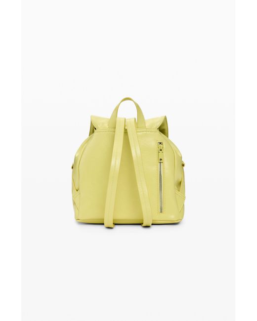 Desigual Yellow Small Shiny Bow Backpack, Polyurethane