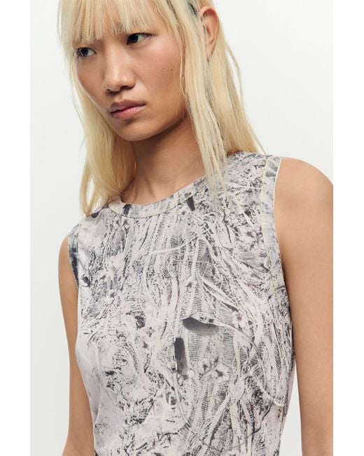 Desigual Black Draped A-Line Dress, Polyester