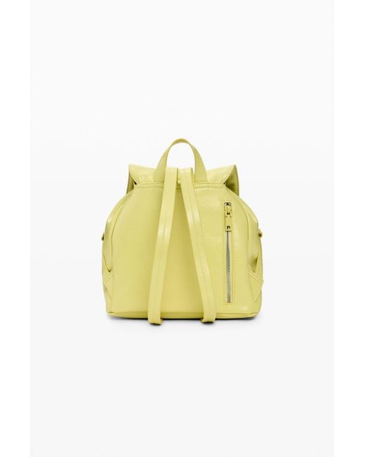 Desigual Yellow Small Shiny Bow Backpack, Polyurethane
