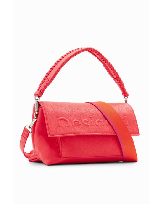 Desigual Red Midsize Half-logo Crossbody Bag
