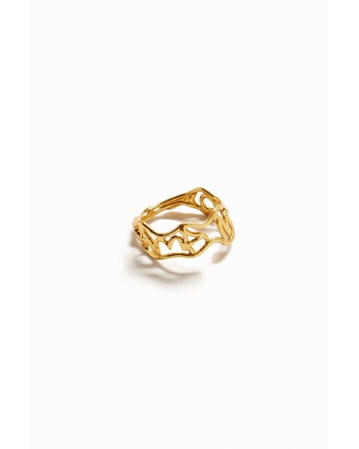 Desigual Natural Zalio Plated Message Ring