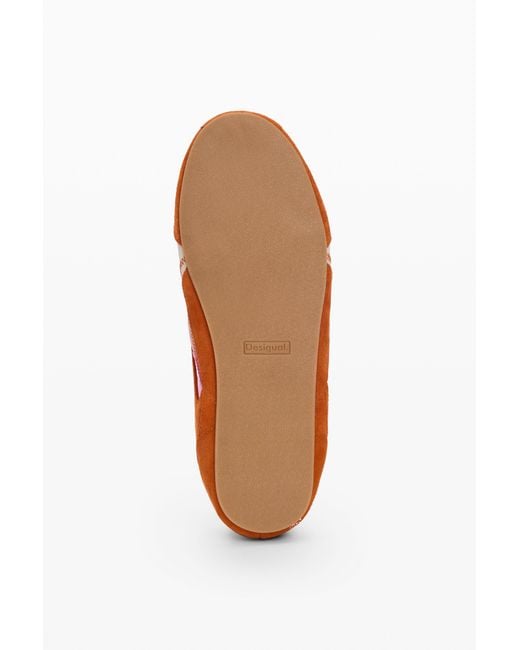 Desigual Orange Two-Tone Sneaker