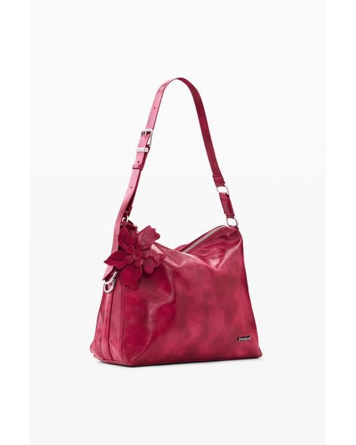 Desigual Red Large Faux Leather Bag, Polyurethane