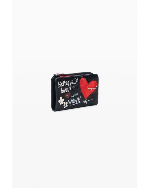 Desigual Medium Embroidered Wallet, Polyamide