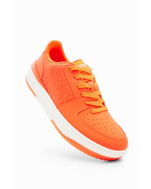 Desigual Orange Retro Chunky Sneakers, Polyurethane