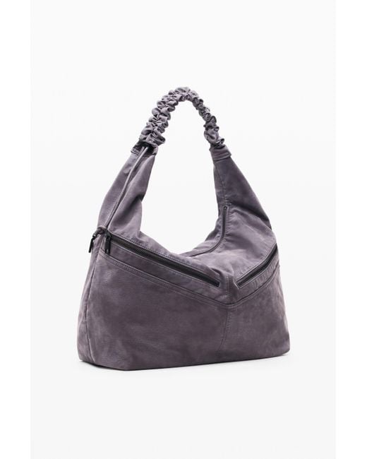 Desigual Purple Medium Bag With Leather Effect