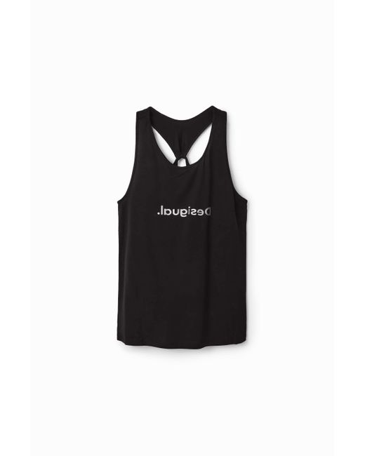 T-Shirt De Sport Logo Desigual en coloris Black