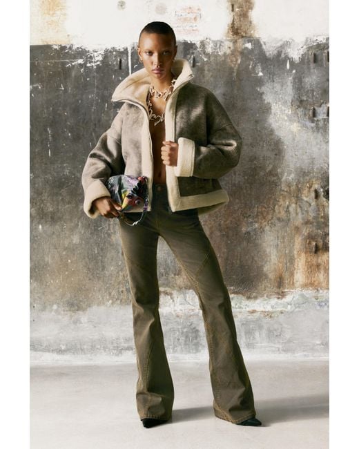 Desigual Green Jacke Mit Doppelseitigem Design, Damen, Polyester, Schwarz