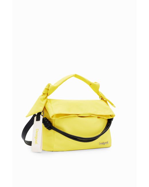 Desigual Yellow M Multi-position Padded Bag