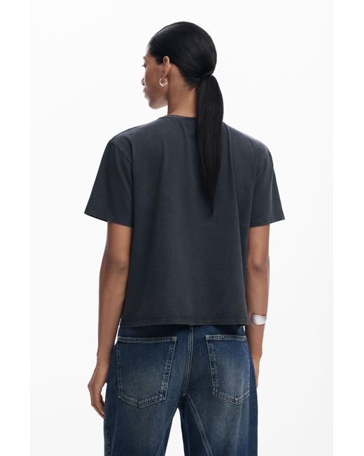 Desigual Blue "Love" T-Shirt, Cotton