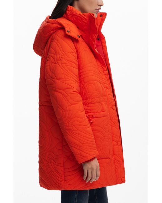 Desigual Textured Padded Coat, Polyamide