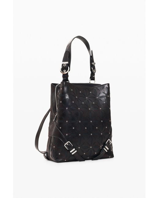 Desigual Black Mini Small Backpack, Polyamide