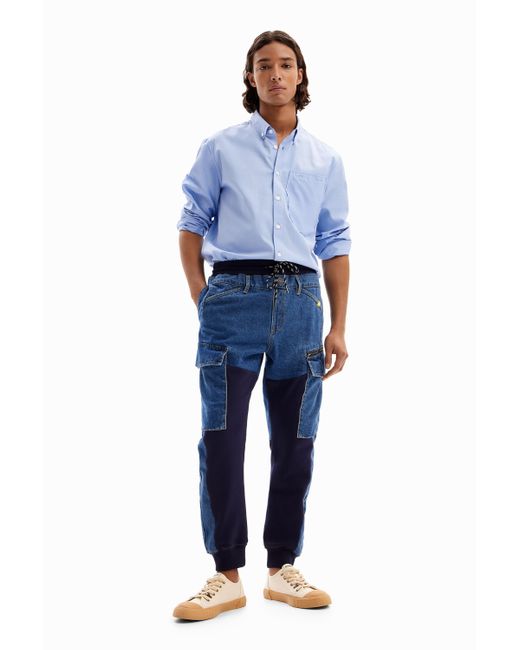 Desigual Blue Hybrid jogger Jeans for men