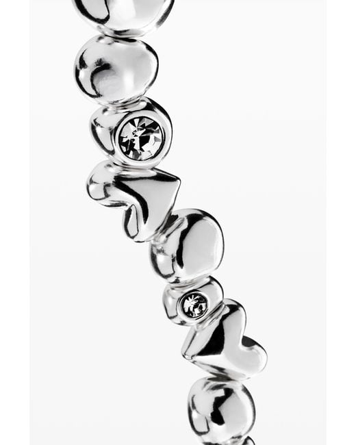 Desigual White Zalio Heart Pendant