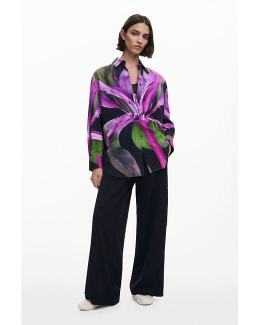 Desigual Purple Shirt Designed By Mr. Christian Lacroix