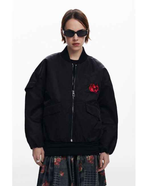 Bomber Cerezas Desigual de color Black