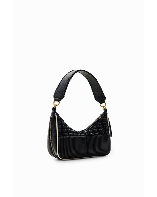 Desigual Black Small Patchwork Bag, Polyurethane
