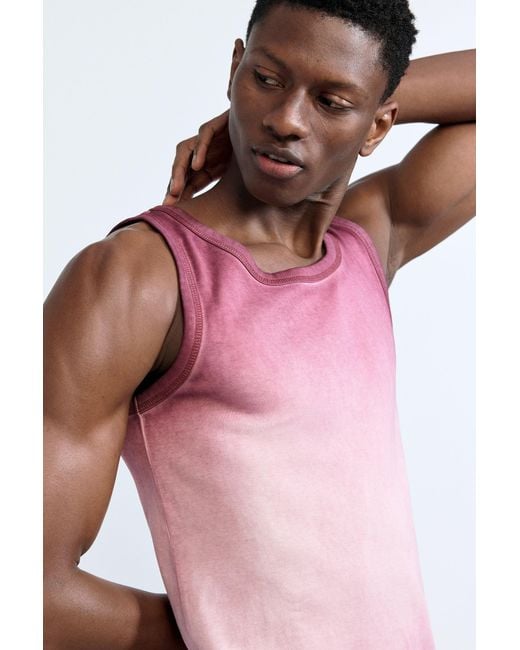 Desigual Pink Logo Strappy T-Shirt, Cotton for men