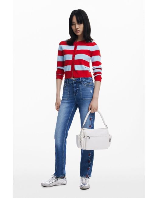 Desigual White Handtasche Mit Taschen